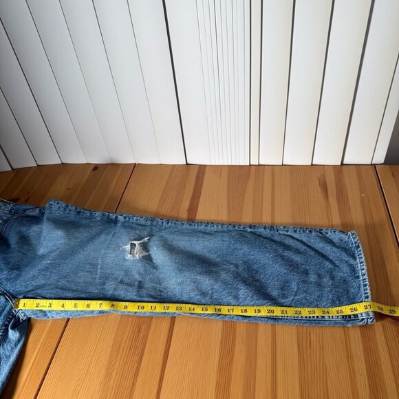 Adriano Goldschmied Knoxx High Rise Baggy Boyfriend Distressed 100% Cotton 28R - Picture 11 of 13